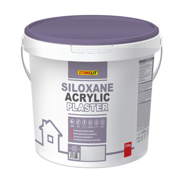 Akryyli koristelaasti Siloksan Stimelit 25kg Curd/F2/white b